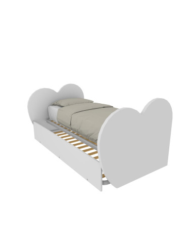 Letto singolo a cuore con...