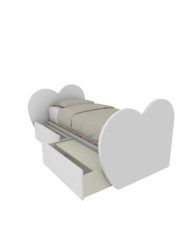 Letto singolo cuore con...