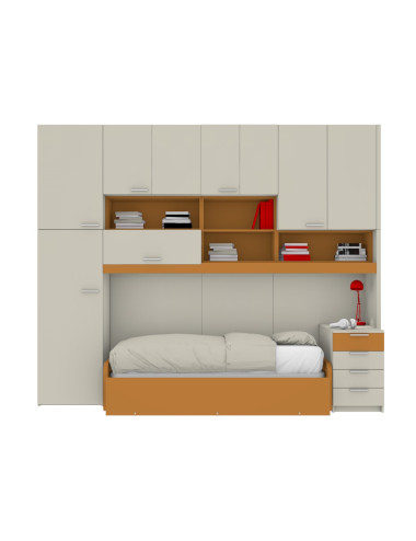 Dormitorio puente con cama...