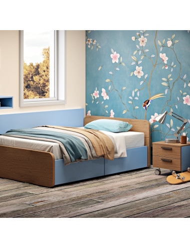 Letto singolo con cassetti...