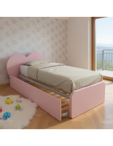 Letto singolo a cuore...