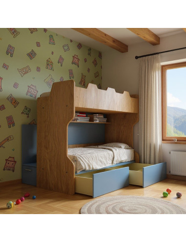 Letto a castello con scala...
