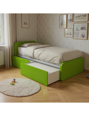 Cama individual con cajones...