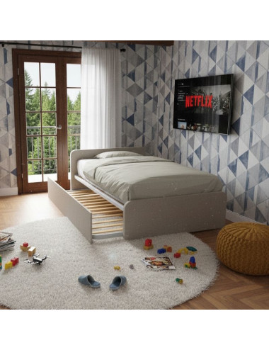 Queensize-Bett mit Ausziehbett