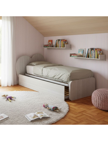 Cama individual en forma de...