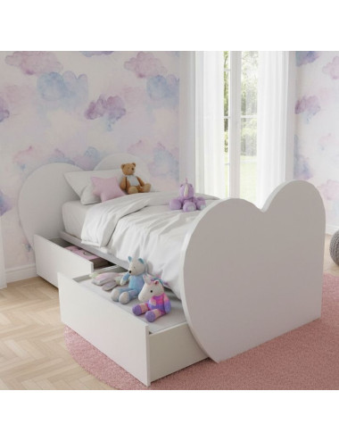 Letto singolo cuore con...