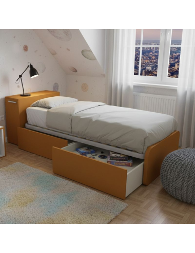 Platzsparendes Einzelbett...