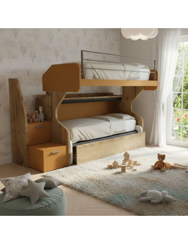 Ausziehbares Etagenbett mit...