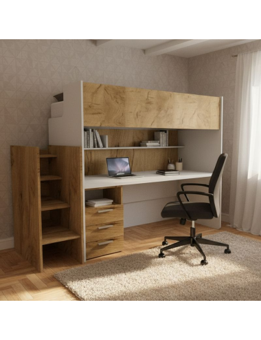 Etagenbett mit integriertem...