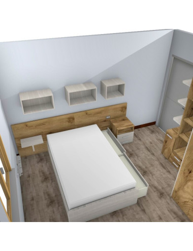 Chambre moderne avec lit...