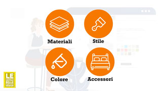 Poi ti guideremo nella scelta dei materiali, dello stile. del colore e degli accessori da inserire.